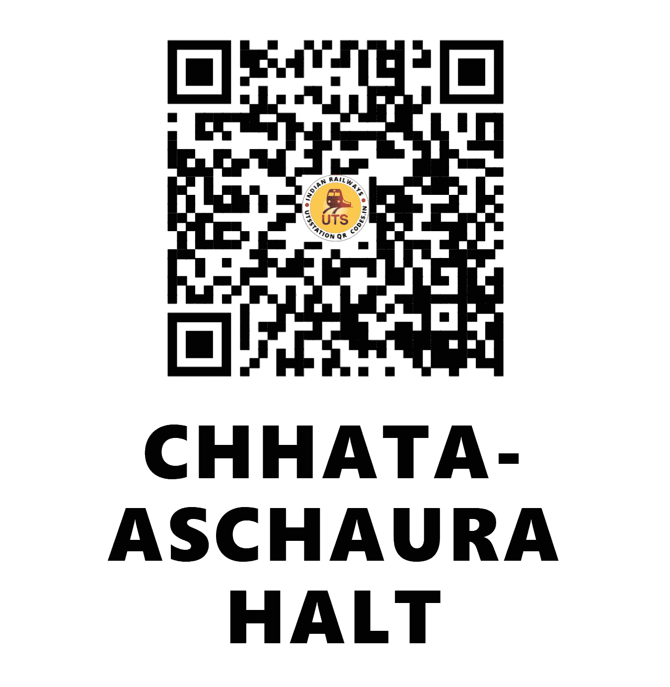 UTS QR Code for CHHATA-ASCHAURA HALT - CATA (NE - UTTAR PRADESH)